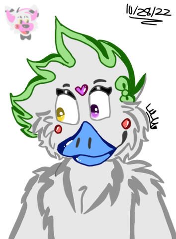 Colored line art